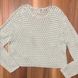 Zena Mint Colored Crochet Women's Sweater